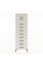 Hyperion Dolap Tek Raflı 8 Çekmeceli 2 Kapaklı 60x44x182 - S56M001V1B