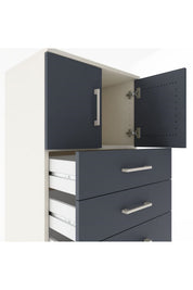 Hyperion Dolap Tek Raflı 8 Çekmeceli 2 Kapaklı 60x44x182 - S56M001V2B