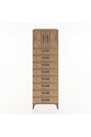 Hyperion Dolap Tek Raflı 8 Çekmeceli 2 Kapaklı 60x44x182 - S56M001V9B