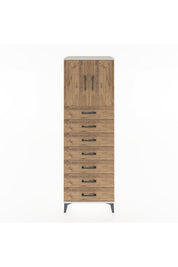 Hyperion Dolap Tek Raflı 7 Çekmeceli 2 Kapaklı 60x44x182 - S56M002V3B