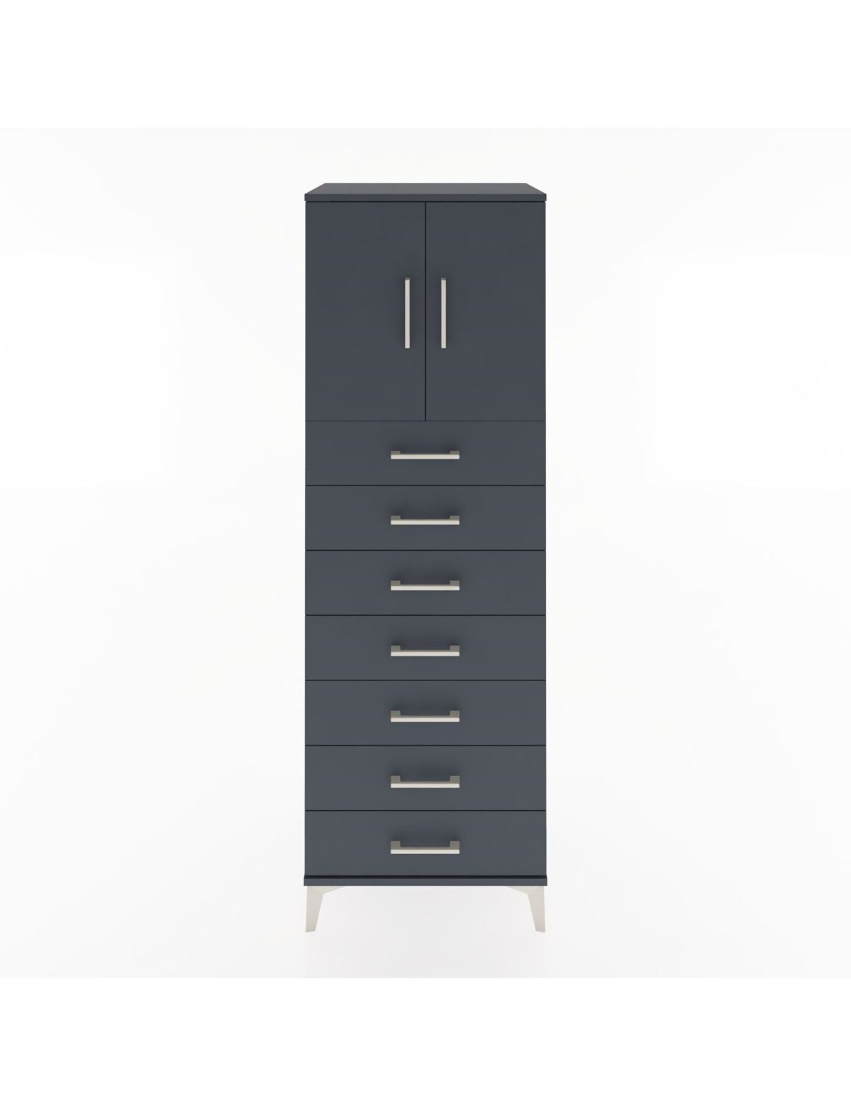 Hyperion Dolap Tek Raflı 7 Çekmeceli 2 Kapaklı 60x44x182 - S56M002V5B