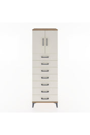 Hyperion Dolap Tek Raflı 7 Çekmeceli 2 Kapaklı 60x44x182 - S56M002V7B
