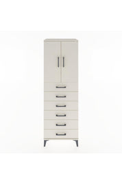 Hyperion Dolap Tek Raflı 6 Çekmeceli 2 Kapaklı 60x44x182 - S56M003V1B