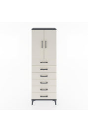 Hyperion Dolap Tek Raflı 6 Çekmeceli 2 Kapaklı 60x44x182 - S56M003V4B