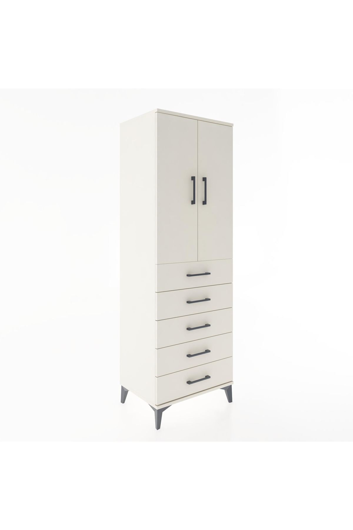 Hyperion Dolap 2 Raflı 5 Çekmeceli 2 Kapaklı 60x44x182 - S56M004V1B
