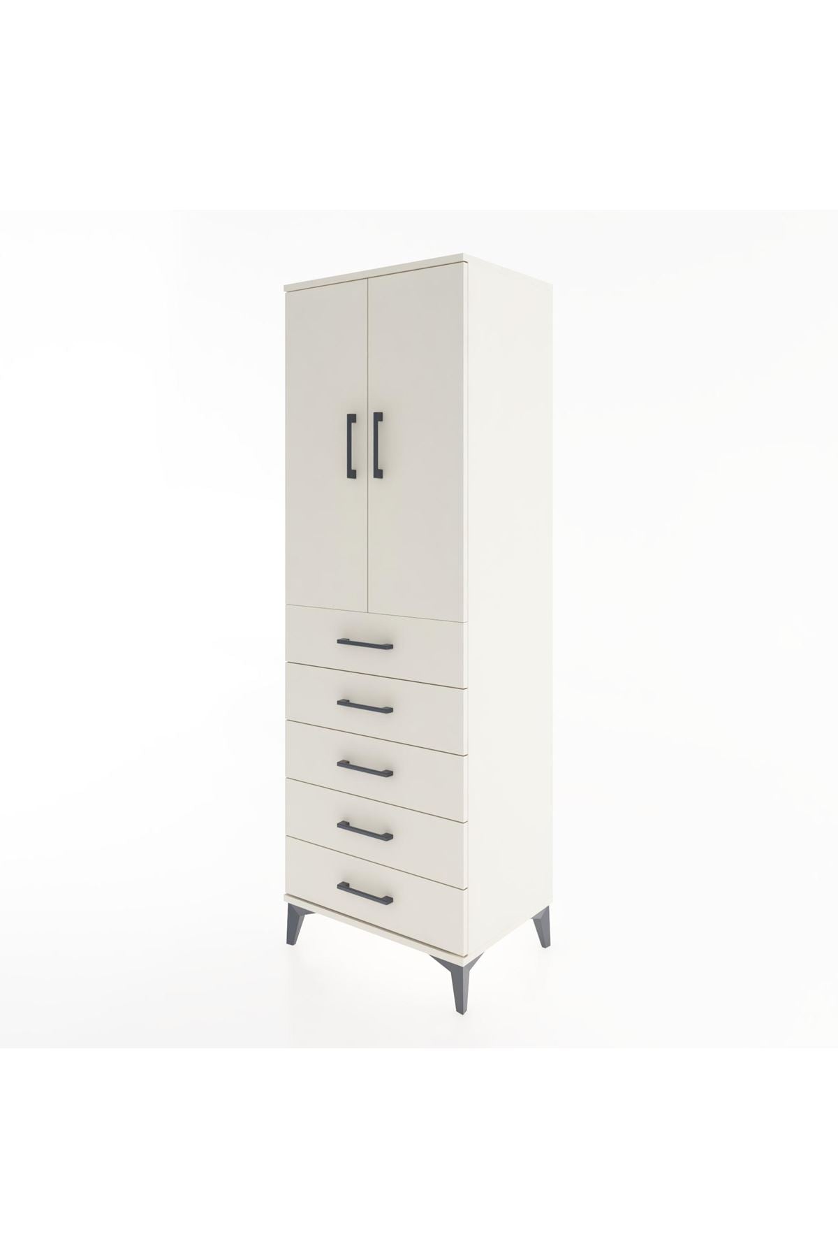 Hyperion Dolap 2 Raflı 5 Çekmeceli 2 Kapaklı 60x44x182 - S56M004V1B