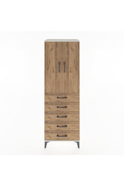 Hyperion Dolap 2 Raflı 5 Çekmeceli 2 Kapaklı 60x44x182 - S56M004V3B