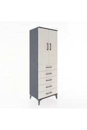 Hyperion Dolap 2 Raflı 5 Çekmeceli 2 Kapaklı 60x44x182 - S56M004V4B