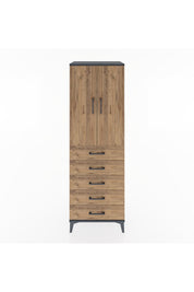 Hyperion Dolap 2 Raflı 5 Çekmeceli 2 Kapaklı 60x44x182 - S56M004V6B
