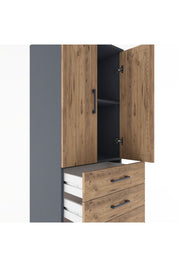 Hyperion Dolap 2 Raflı 5 Çekmeceli 2 Kapaklı 60x44x182 - S56M004V6B