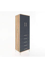 Hyperion Dolap 2 Raflı 5 Çekmeceli 2 Kapaklı 60x44x182 - S56M004V8B