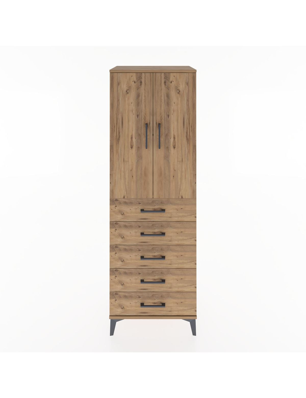 Hyperion Dolap 2 Raflı 5 Çekmeceli 2 Kapaklı 60x44x182 - S56M004V9B