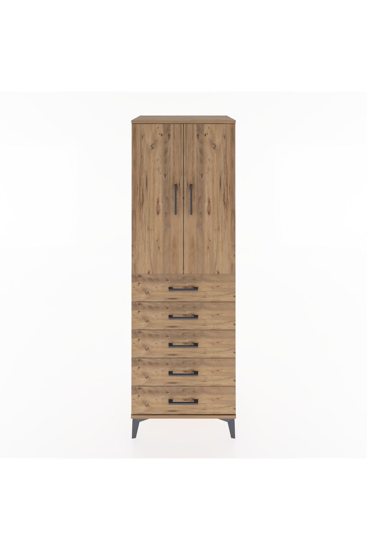 Hyperion Dolap 2 Raflı 5 Çekmeceli 2 Kapaklı 60x44x182 - S56M004V9B