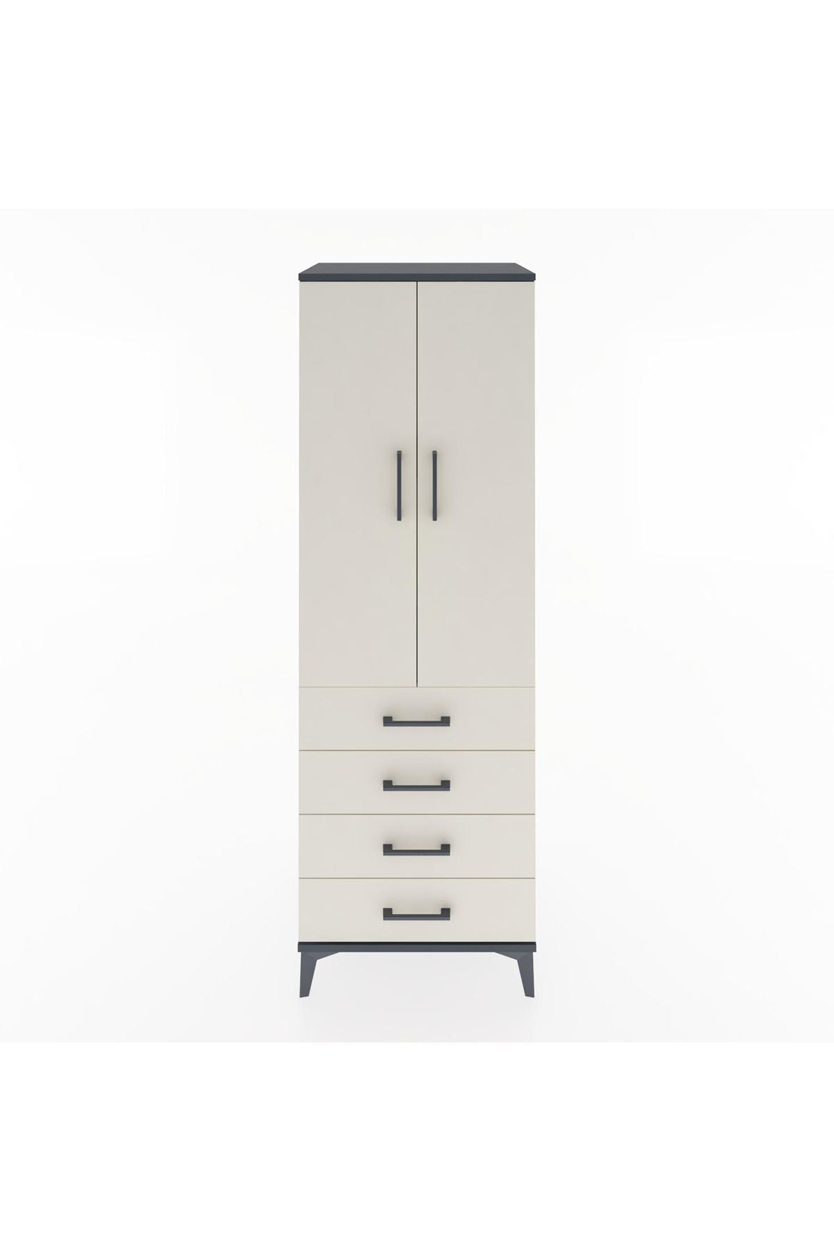 Hyperion Dolap 2 Raflı 4 Çekmeceli 2 Kapaklı 60x44x182 - S56M005V4B