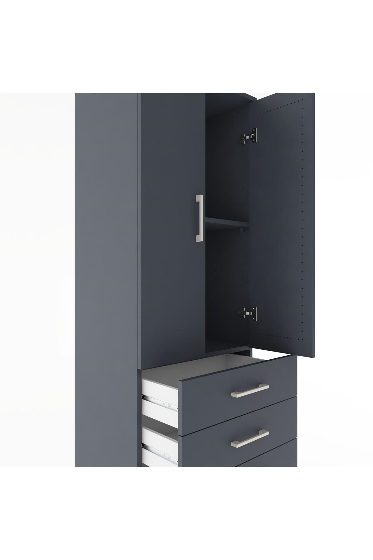Hyperion Dolap 2 Raflı 4 Çekmeceli 2 Kapaklı 60x44x182 - S56M005V5B