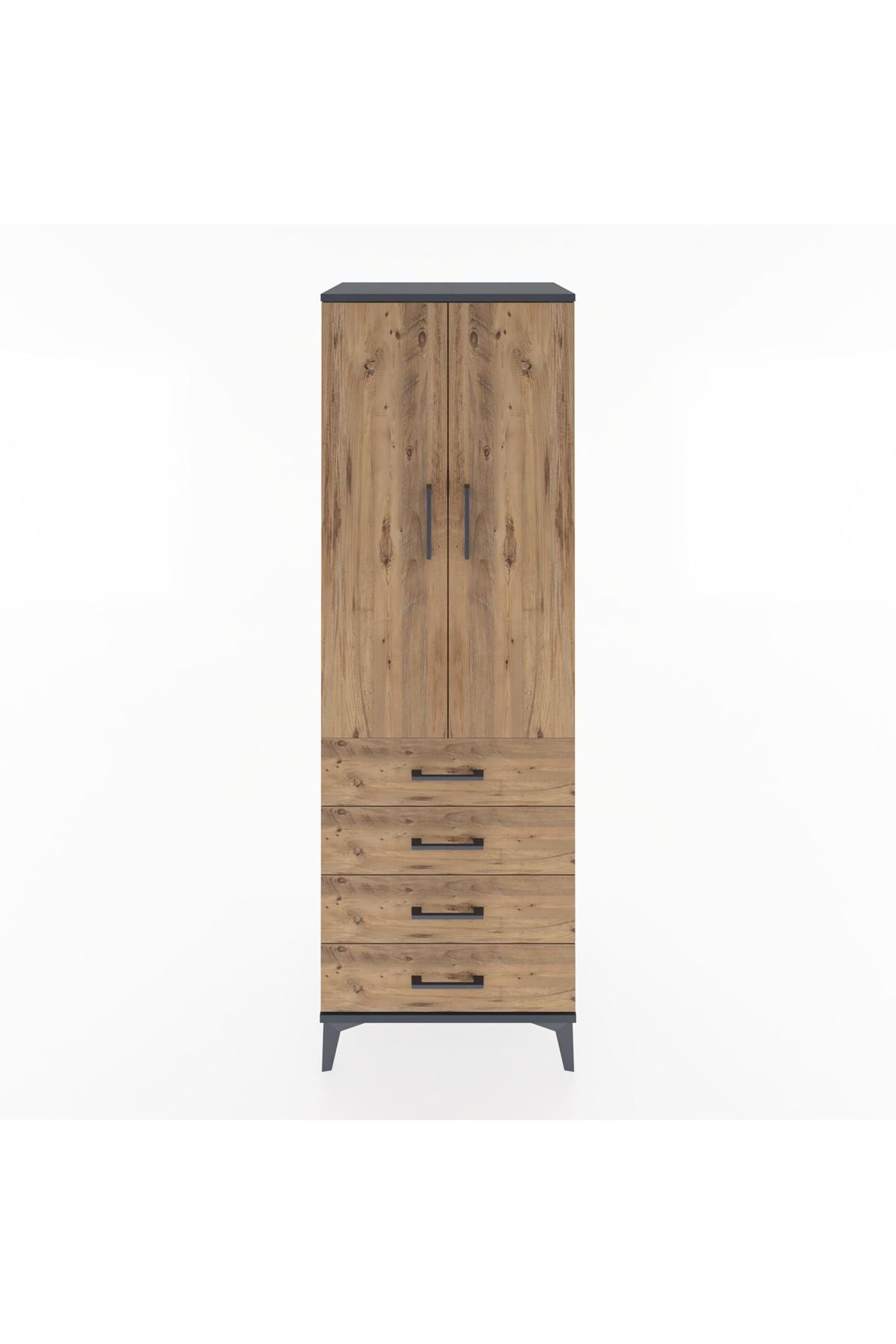 Hyperion Dolap 2 Raflı 4 Çekmeceli 2 Kapaklı 60x44x182 - S56M005V6B