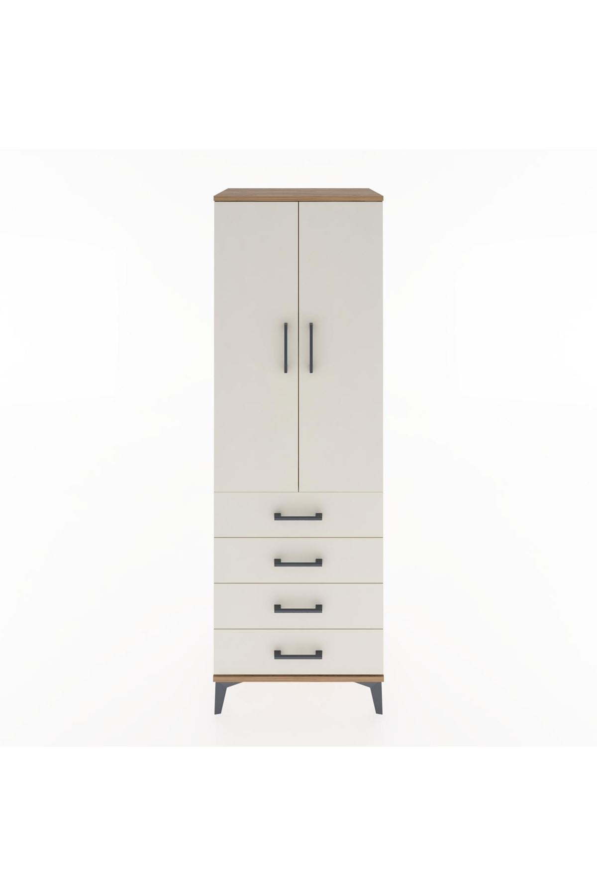Hyperion Dolap 2 Raflı 4 Çekmeceli 2 Kapaklı 60x44x182 - S56M005V7B