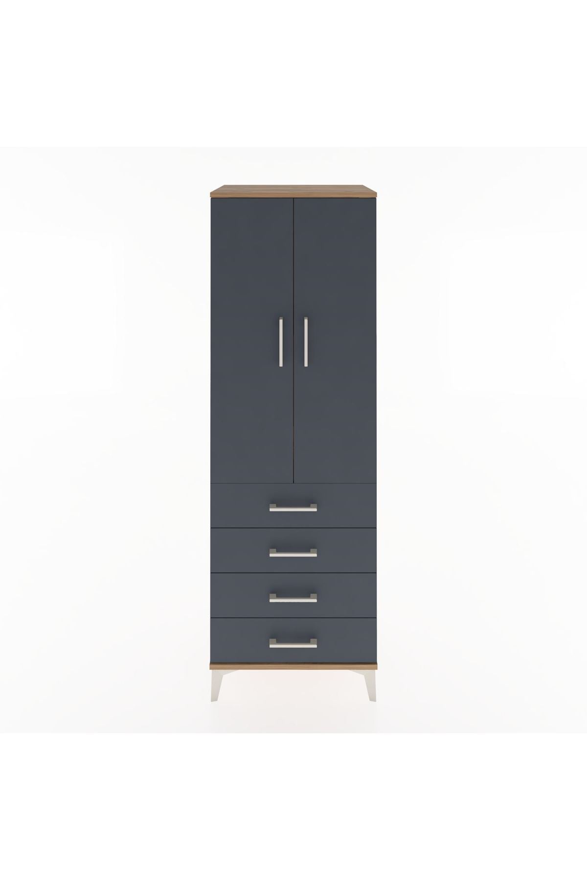 Hyperion Dolap 2 Raflı 4 Çekmeceli 2 Kapaklı 60x44x182 - S56M005V8B