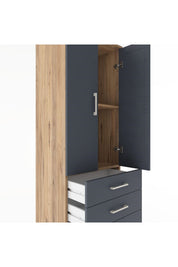 Hyperion Dolap 2 Raflı 4 Çekmeceli 2 Kapaklı 60x44x182 - S56M005V8B