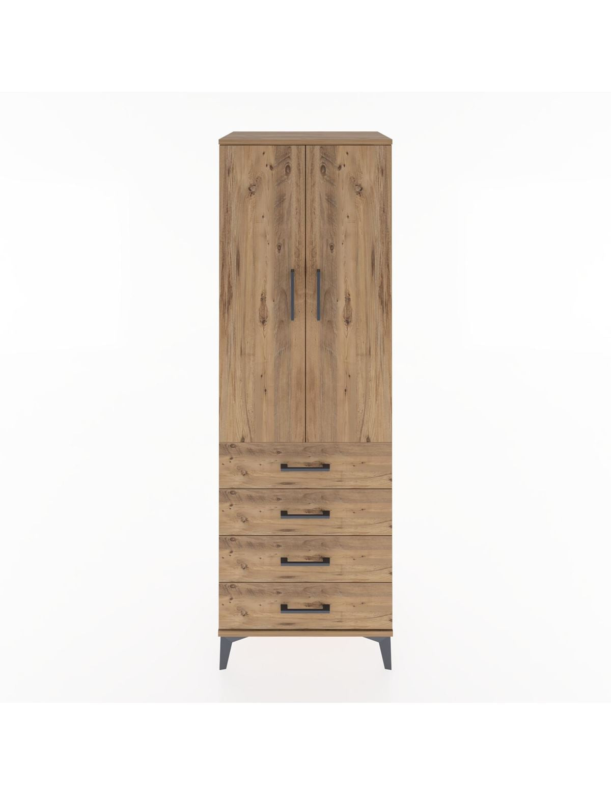 Hyperion Dolap 2 Raflı 4 Çekmeceli 2 Kapaklı 60x44x182 - S56M005V9B