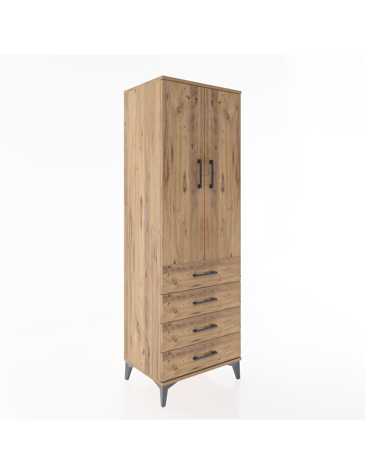 Hyperion Dolap 2 Raflı 4 Çekmeceli 2 Kapaklı 60x44x182 - S56M005V9B