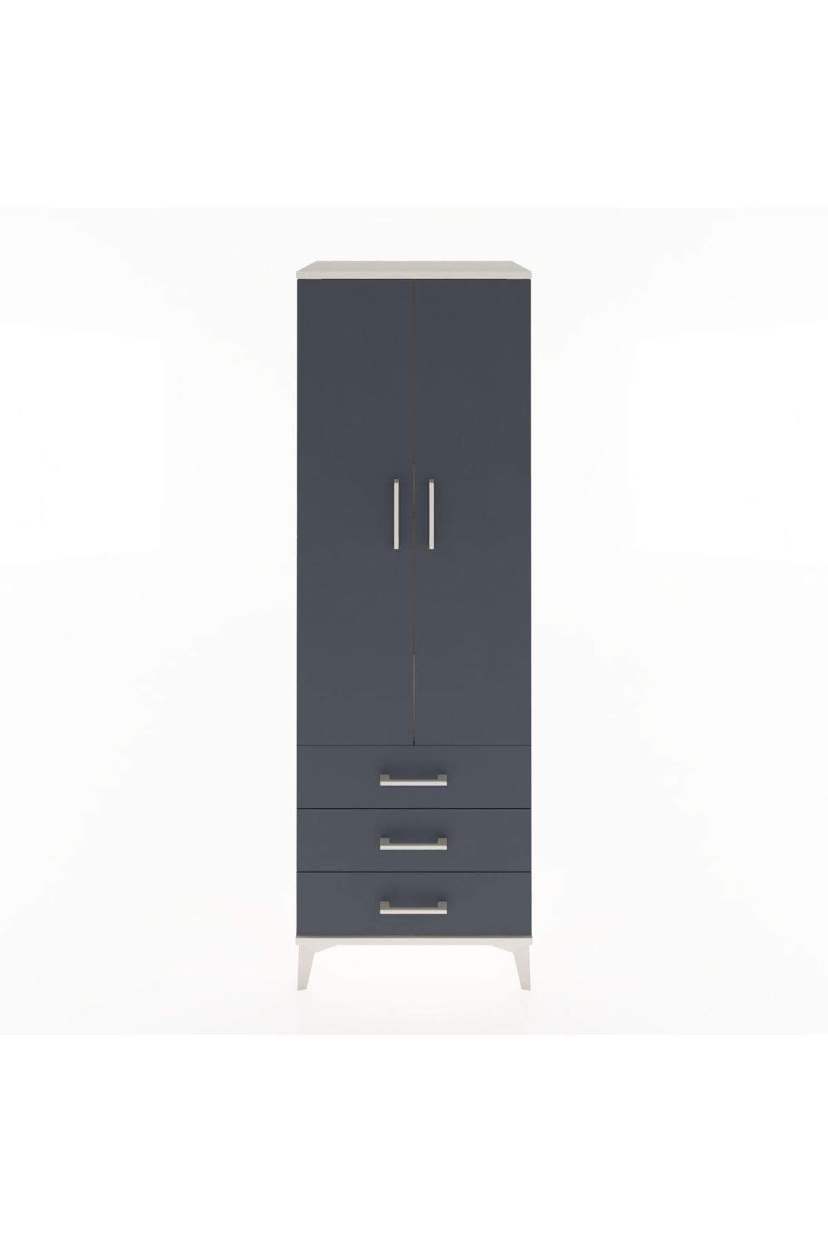 Hyperion Dolap 2 Raflı 3 Çekmeceli 2 Kapaklı 60x44x182 - S56M006V2B