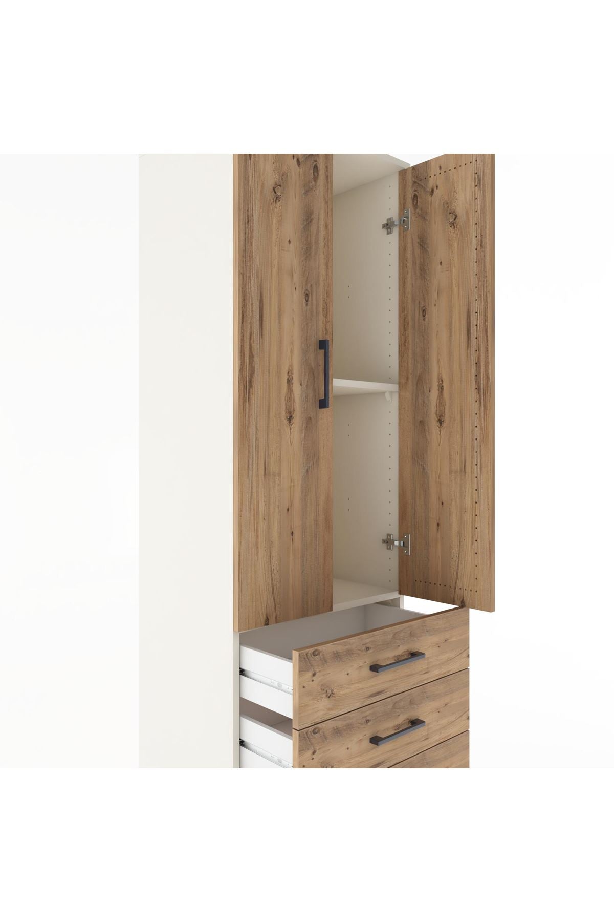Hyperion Dolap 2 Raflı 3 Çekmeceli 2 Kapaklı 60x44x182 - S56M006V3B