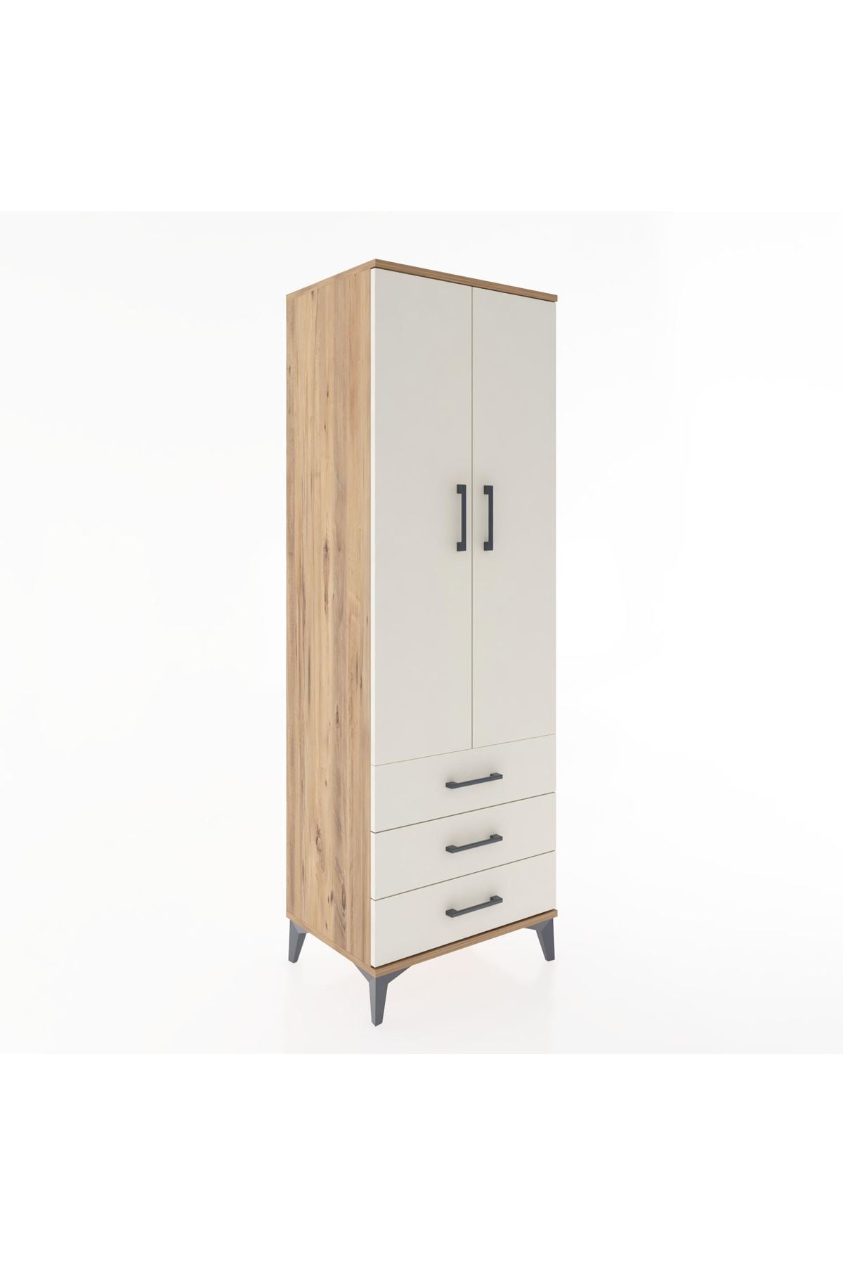 Hyperion Dolap 2 Raflı 3 Çekmeceli 2 Kapaklı 60x44x182 - S56M006V7B
