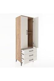 Hyperion Dolap 2 Raflı 3 Çekmeceli 2 Kapaklı 60x44x182 - S56M006V7B