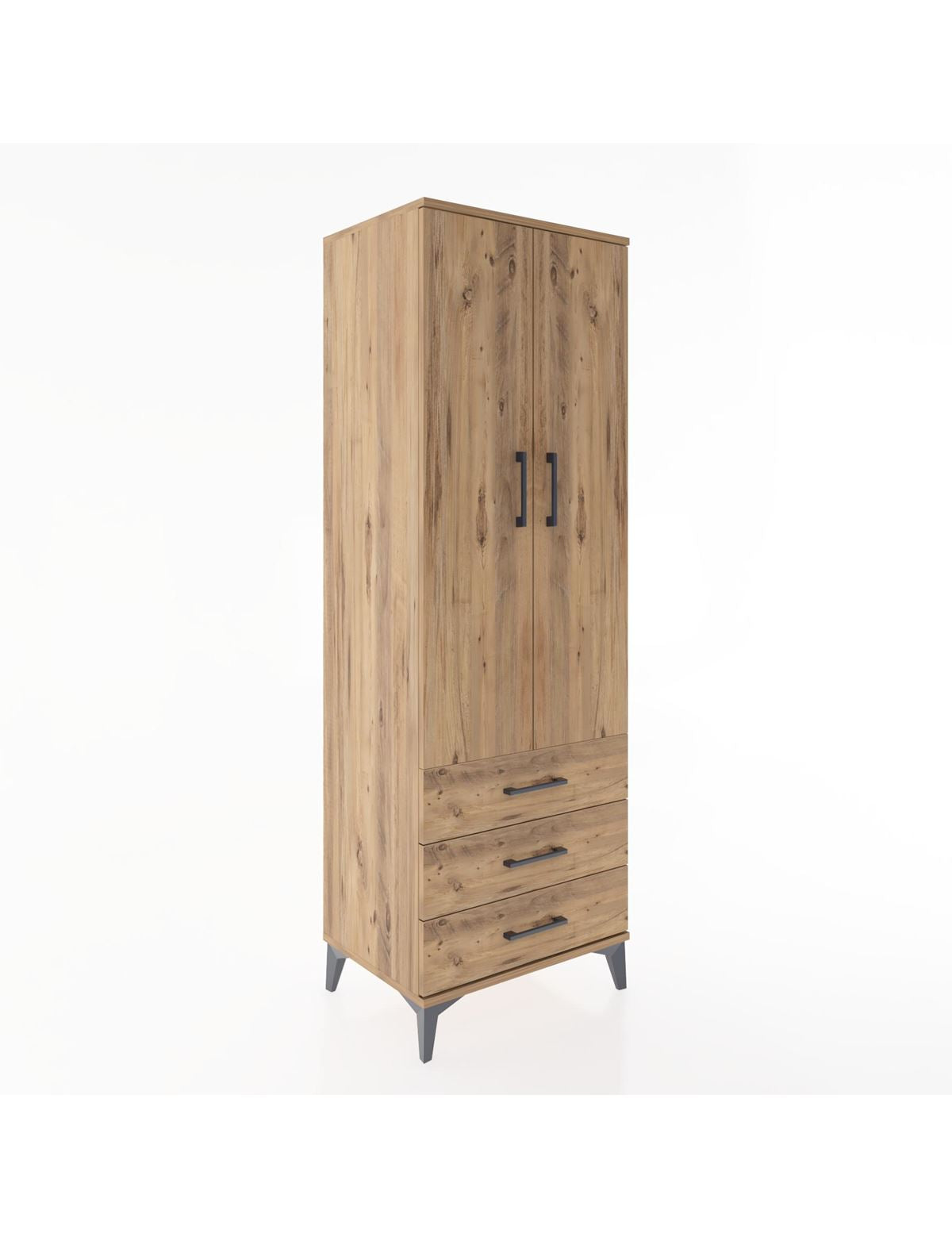 Hyperion Dolap 2 Raflı 3 Çekmeceli 2 Kapaklı 60x44x182 - S56M006V9B