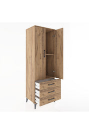 Hyperion Dolap 2 Raflı 3 Çekmeceli 2 Kapaklı 60x44x182 - S56M006V9B