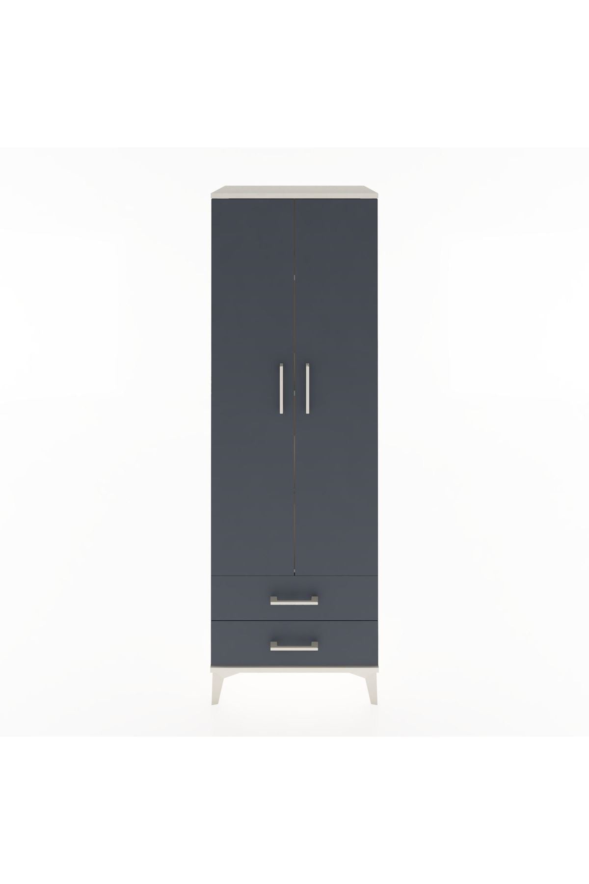 Hyperion Dolap 4 Raflı 2 Çekmeceli 2 Kapaklı 60x44x182 - S56M007V2B