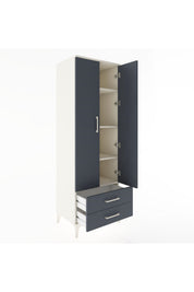 Hyperion Dolap 4 Raflı 2 Çekmeceli 2 Kapaklı 60x44x182 - S56M007V2B