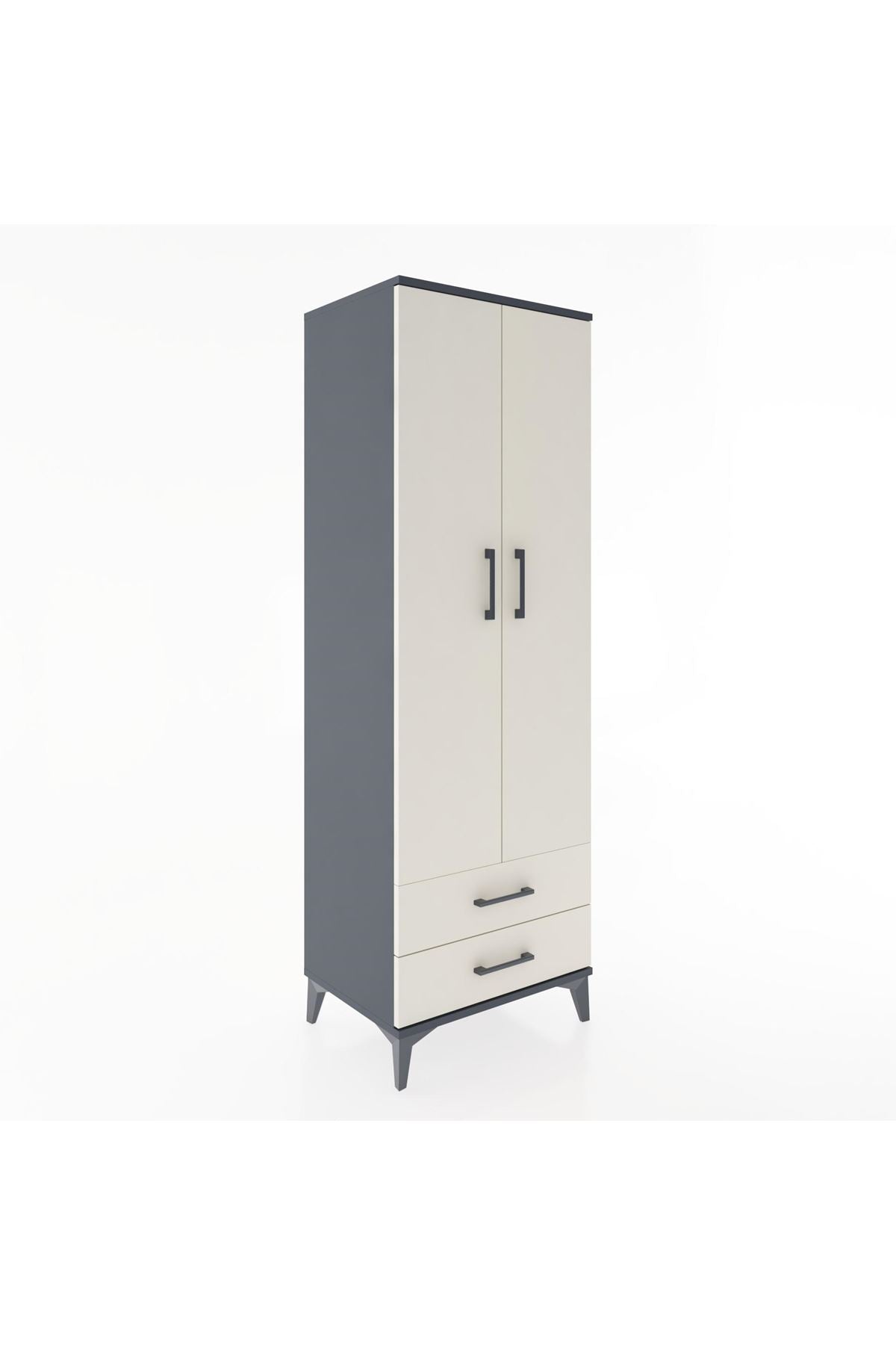 Hyperion Dolap 4 Raflı 2 Çekmeceli 2 Kapaklı 60x44x182 - S56M007V4B