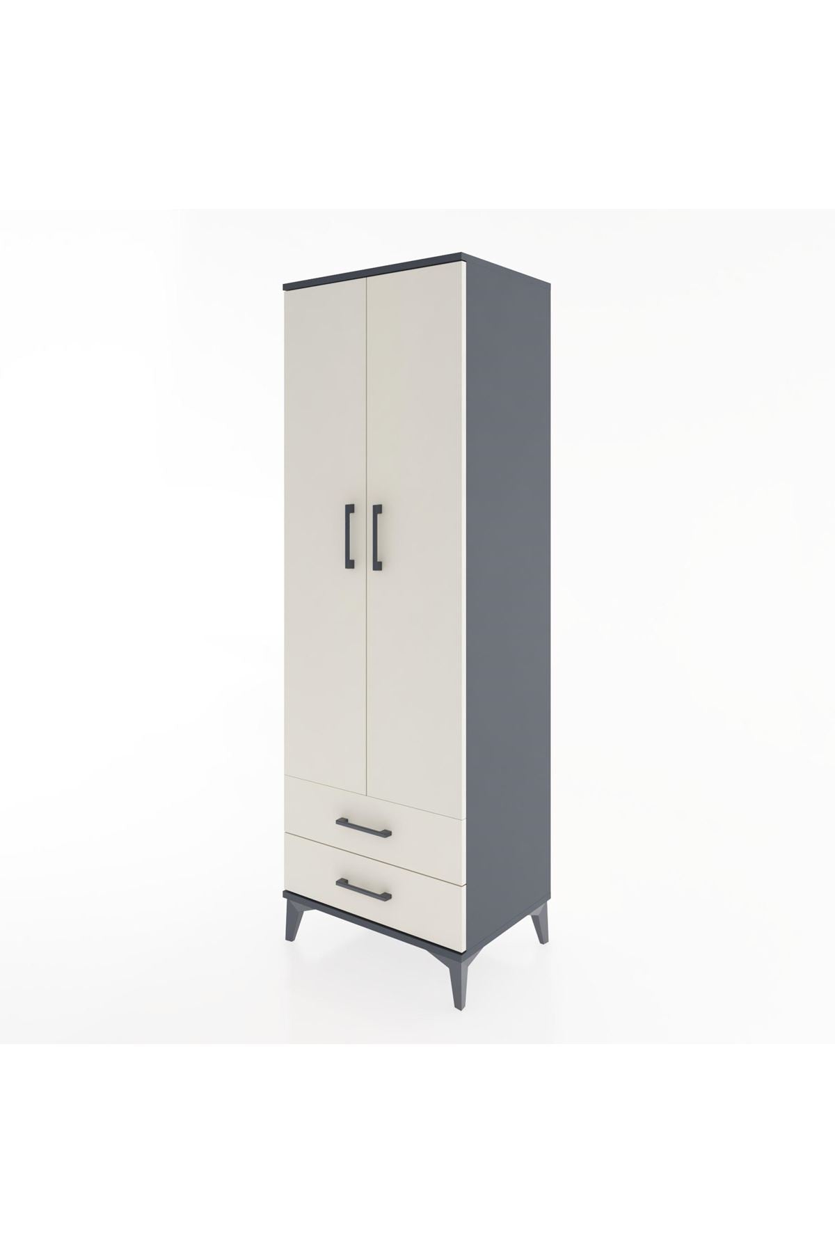 Hyperion Dolap 4 Raflı 2 Çekmeceli 2 Kapaklı 60x44x182 - S56M007V4B
