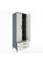 Hyperion Dolap 4 Raflı 2 Çekmeceli 2 Kapaklı 60x44x182 - S56M007V4B