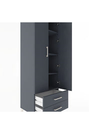 Hyperion Dolap 4 Raflı 2 Çekmeceli 2 Kapaklı 60x44x182 - S56M007V5B