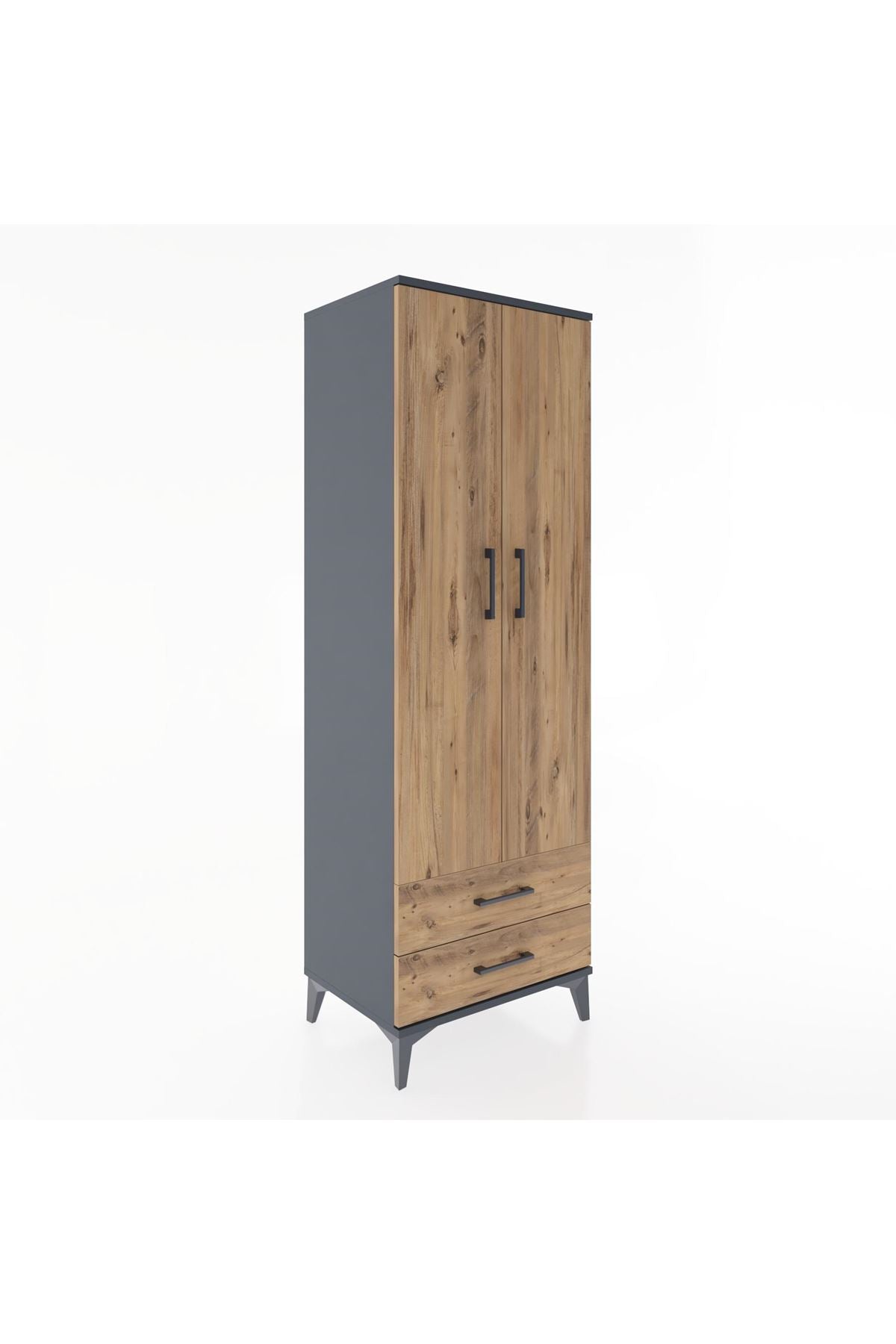 Hyperion Dolap 4 Raflı 2 Çekmeceli 2 Kapaklı 60x44x182 - S56M007V6B