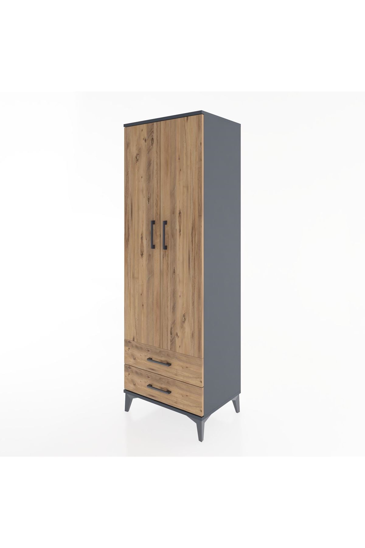 Hyperion Dolap 4 Raflı 2 Çekmeceli 2 Kapaklı 60x44x182 - S56M007V6B