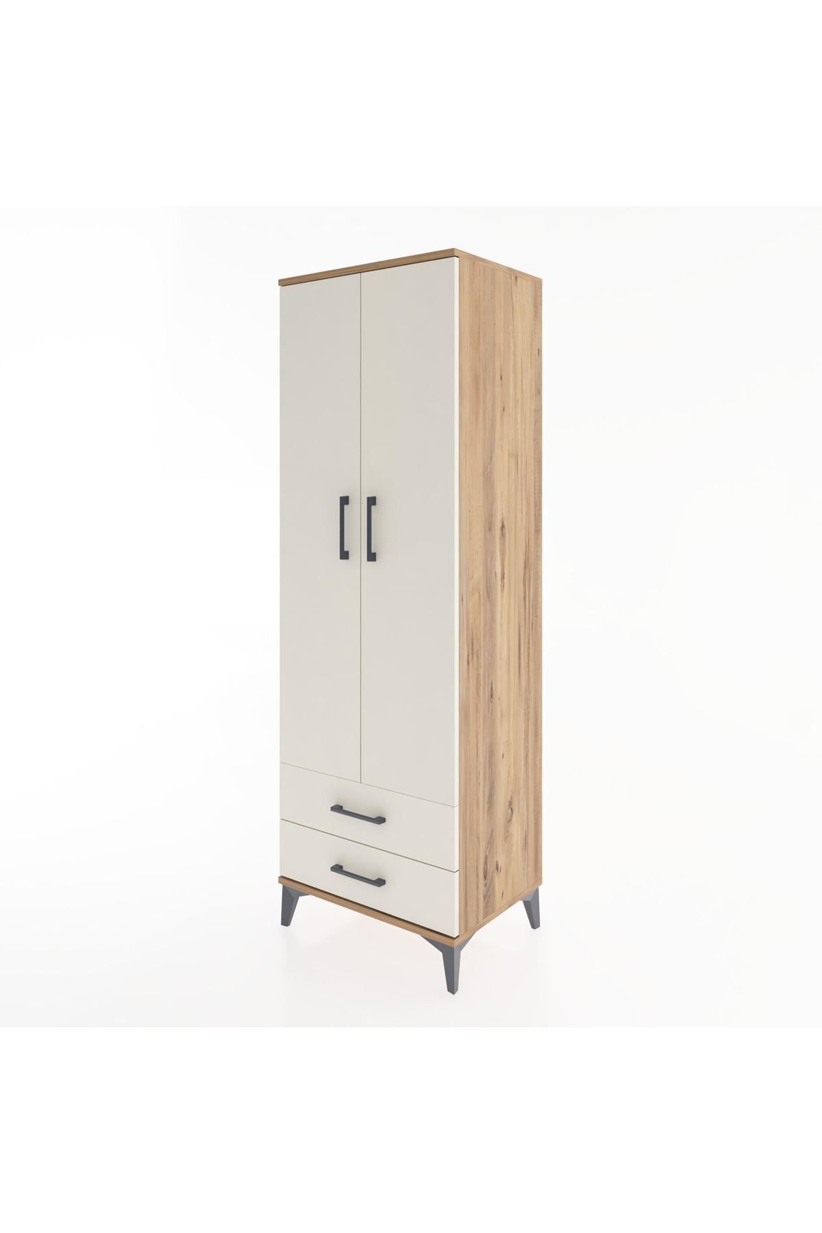 Hyperion Dolap 4 Raflı 2 Çekmeceli 2 Kapaklı 60x44x182 - S56M007V7B
