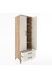Hyperion Dolap 4 Raflı 2 Çekmeceli 2 Kapaklı 60x44x182 - S56M007V7B