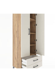 Hyperion Dolap 4 Raflı 2 Çekmeceli 2 Kapaklı 60x44x182 - S56M007V7B