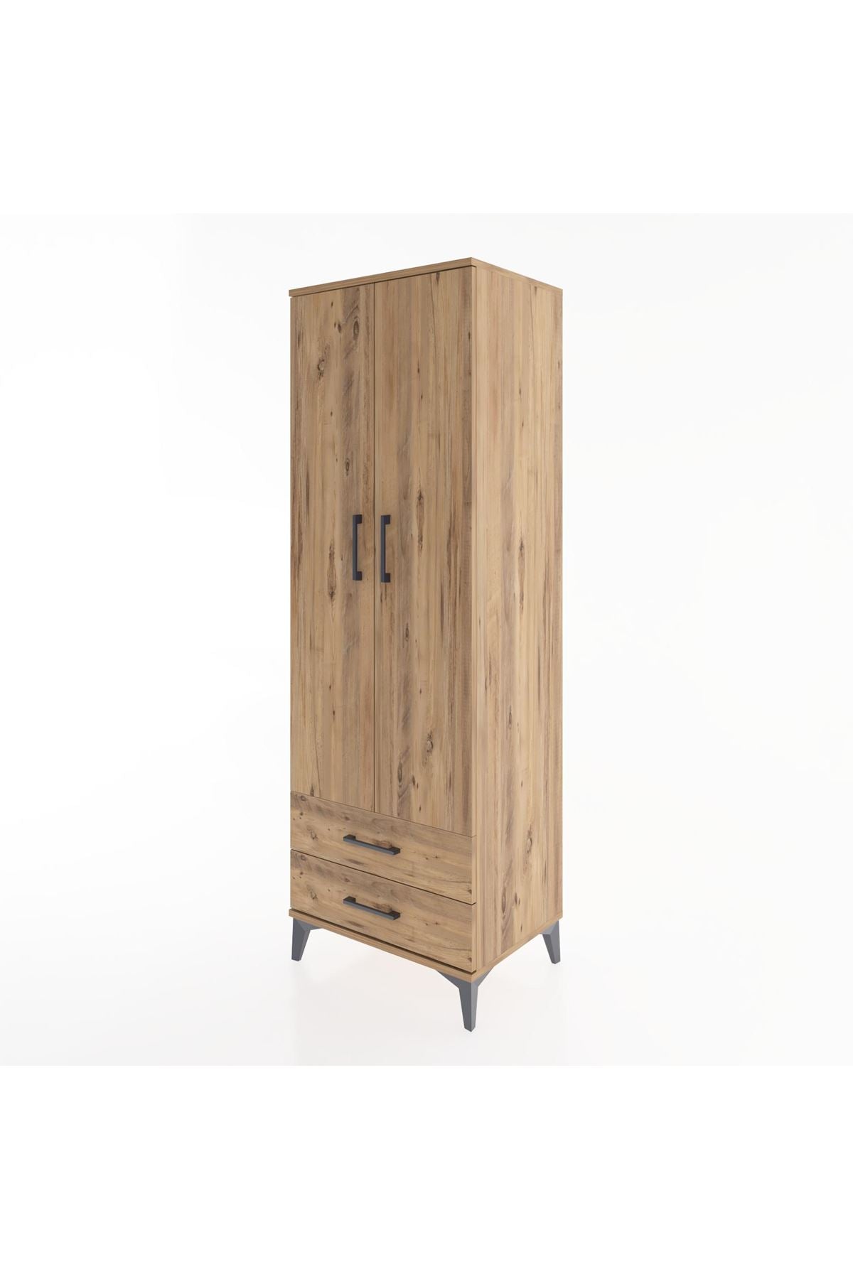 Hyperion Dolap 4 Raflı 2 Çekmeceli 2 Kapaklı 60x44x182 - S56M007V9B