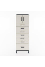 Hyperion Dolap Tek Raflı 7 Çekmeceli 2 Kapaklı 60x44x182 - S56M010V4B