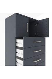 Hyperion Dolap Tek Raflı 7 Çekmeceli 2 Kapaklı 60x44x182 - S56M010V5B