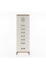 Hyperion Dolap Tek Raflı 7 Çekmeceli 2 Kapaklı 60x44x182