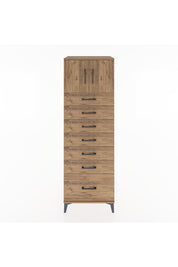 Hyperion Dolap Tek Raflı 7 Çekmeceli 2 Kapaklı 60x44x182 - S56M010V9B