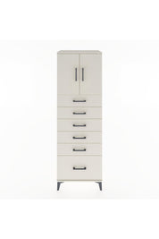 Hyperion Dolap Tek Raflı 6 Çekmeceli 2 Kapaklı 60x44x182 - S56M011V1B
