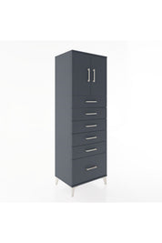 Hyperion Dolap Tek Raflı 6 Çekmeceli 2 Kapaklı 60x44x182 - S56M011V5B