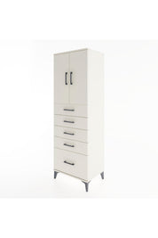 Hyperion Dolap Tek Raflı 5 Çekmeceli 2 Kapaklı 60x44x182 - S56M012V1B